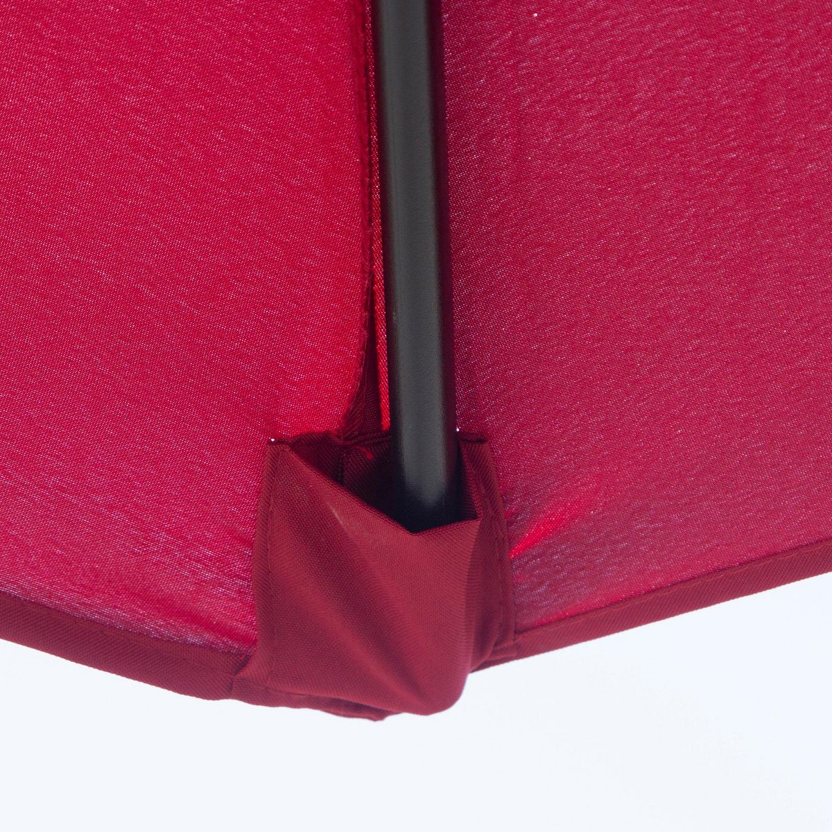 OUTSUNNY Parasol en métal rond polyester 180g/m² manivelle inclinable Ø 3 x 2,45 m bordeaux