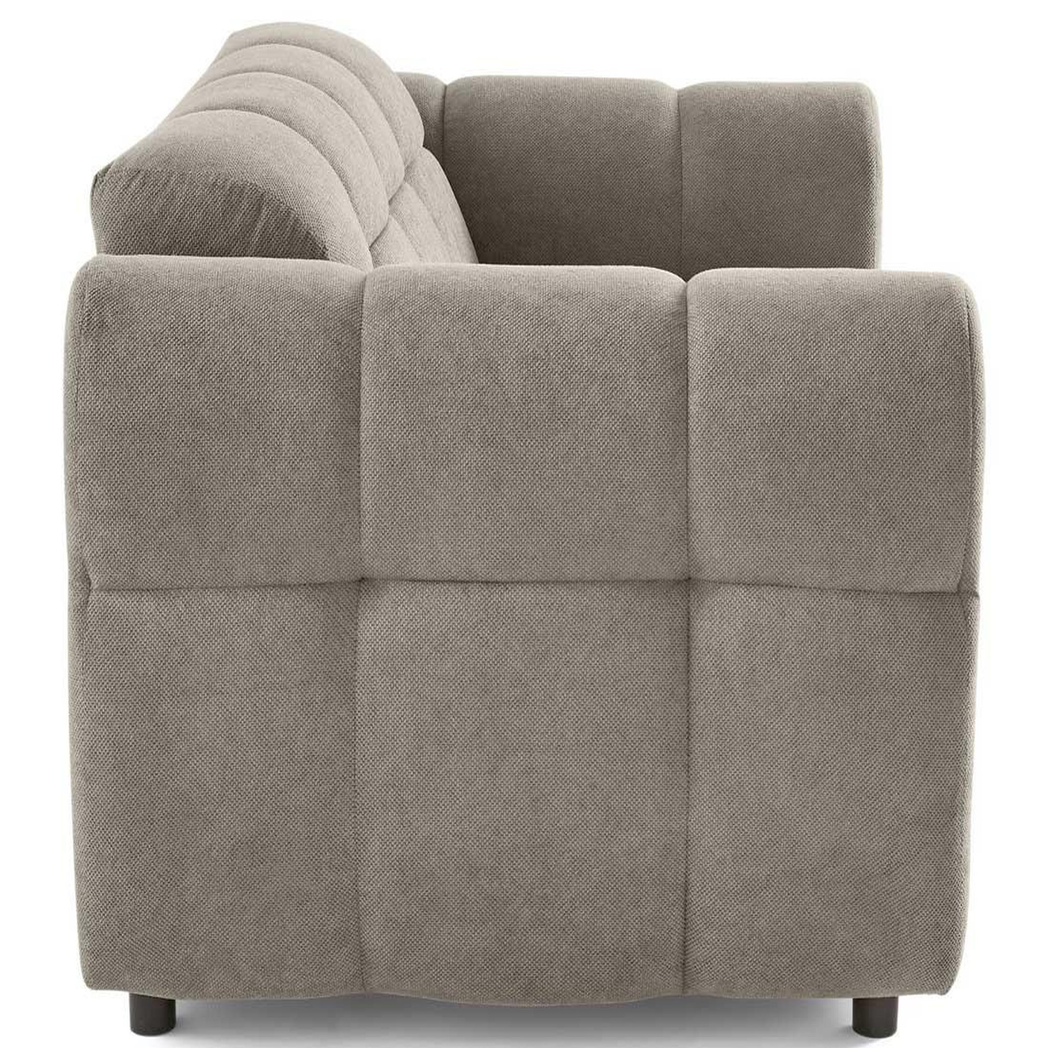Voir la diapositive 4 : BEST MOBILIER Ray - canapé droit 2 places en tissu texturé