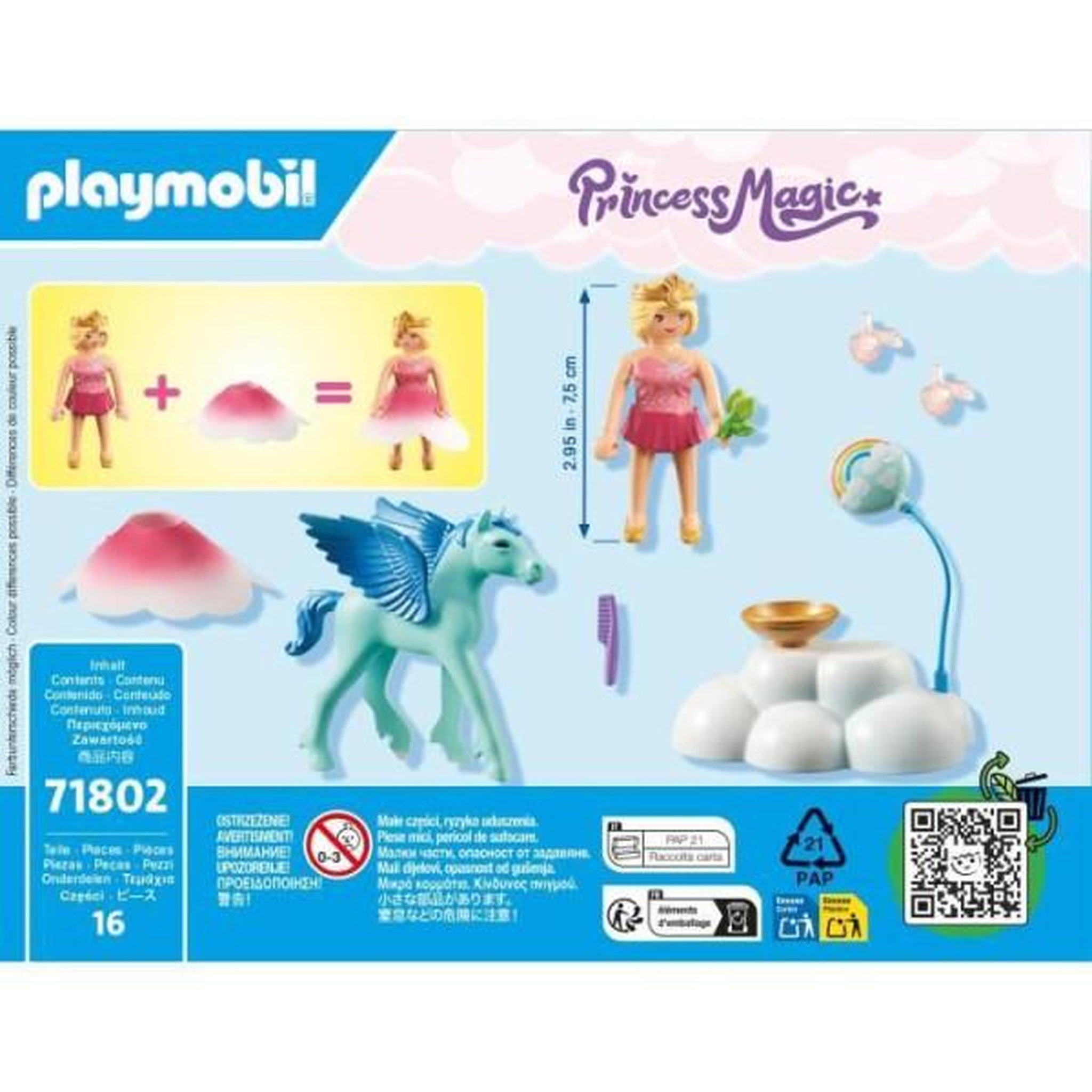 Voir la diapositive 5 : PLAYMOBIL Princesse et poulain ailé, nuage et accessoires