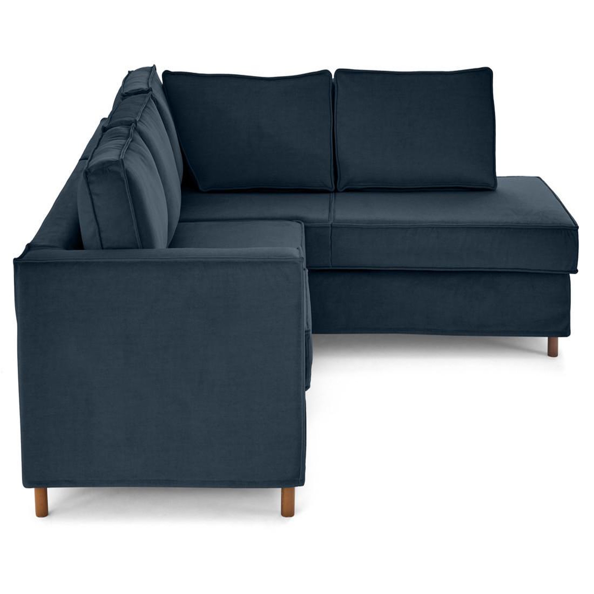 Voir la diapositive 5 : LISA DESIGN Jake - canapé déhoussable d'angle droit 5 places en velours