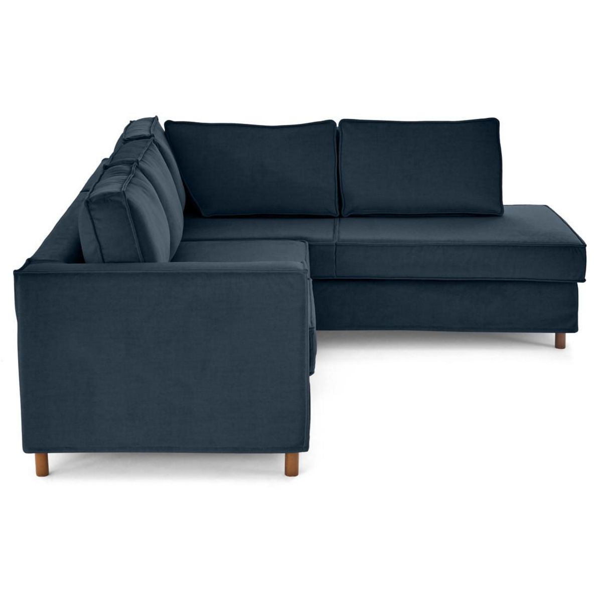 LISA DESIGN Jake - canapé déhoussable d'angle droit 5 places en velours