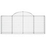 Voir la diapositive 4 : VIDAXL Paniers a gabions arques 2 pcs 200x30x80/100 cm Fer galvanise