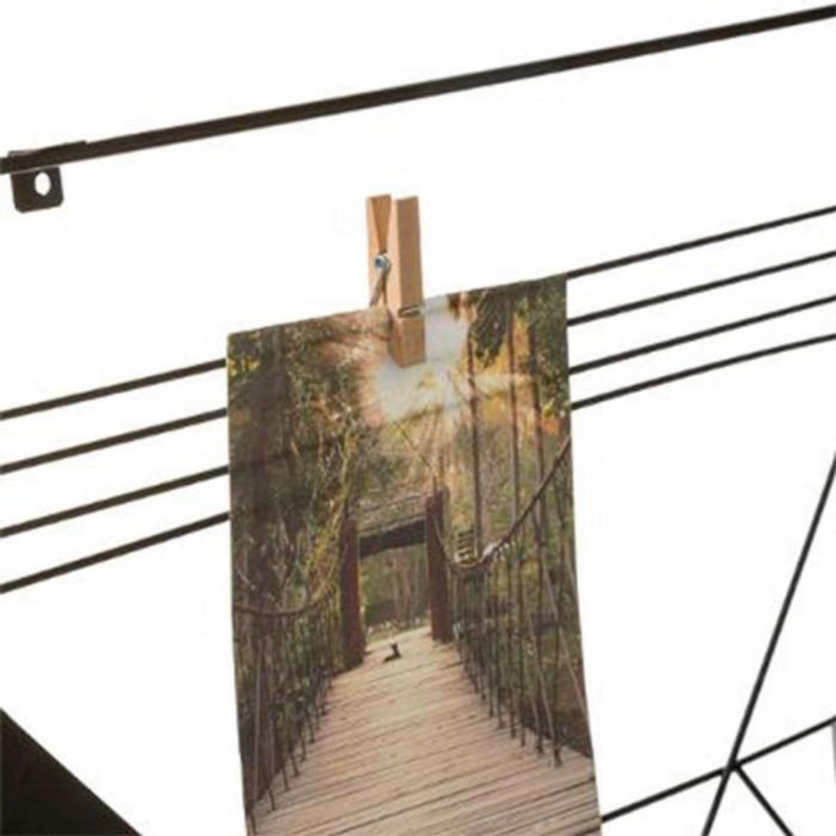 ATMOSPHERA Porte Photo Mural en Métal  Elora  55cm Noir