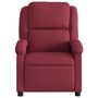 Voir la diapositive 4 : VIDAXL Fauteuil de massage inclinable Rouge bordeaux Tissu