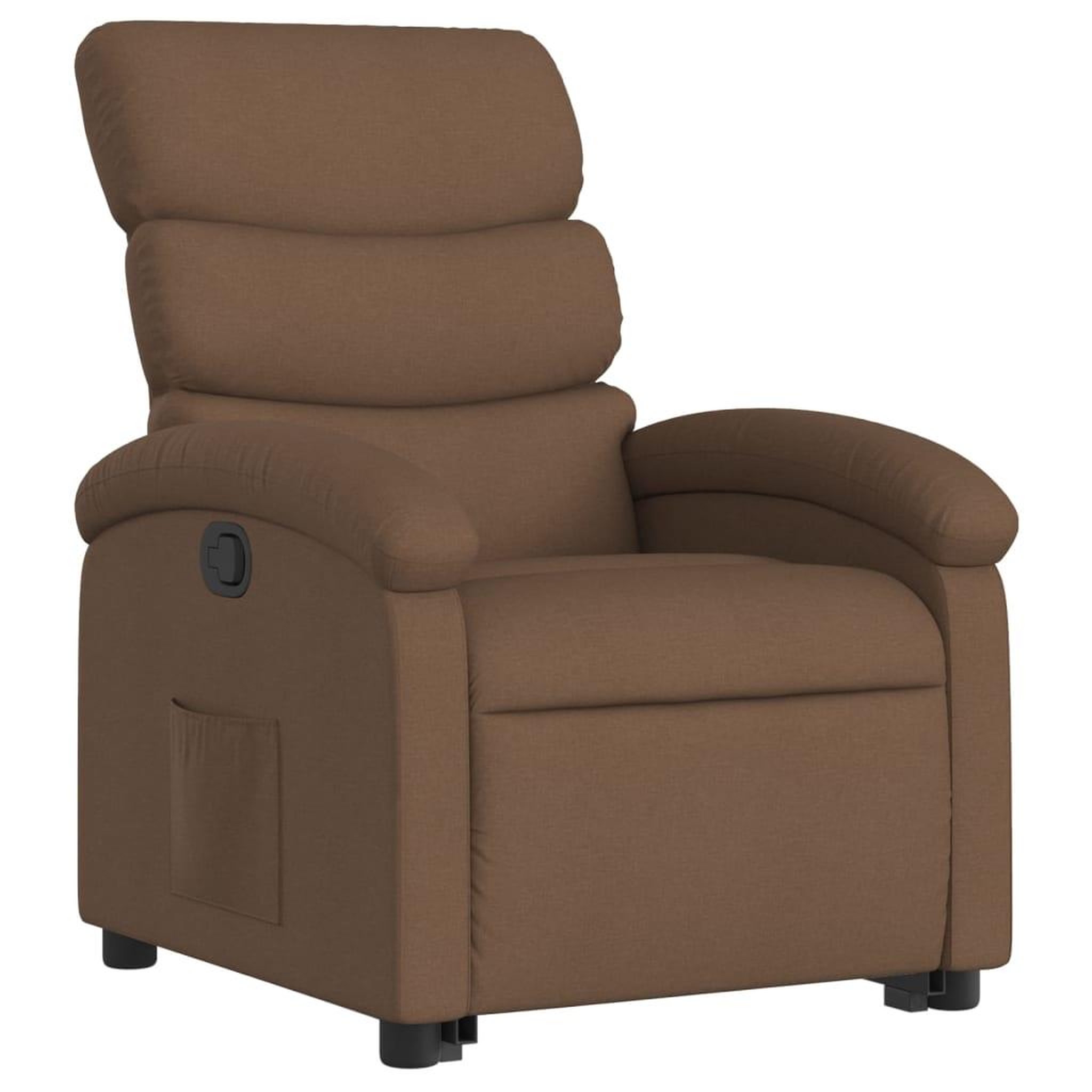 Voir la diapositive 3 : VIDAXL Fauteuil inclinable Marron Tissu
