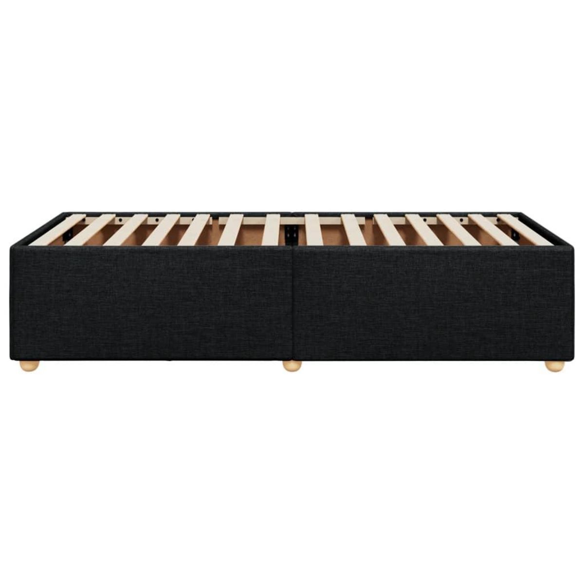 VIDAXL Cadre de lit sans matelas noir 90x190 cm tissu