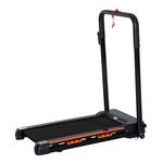 HOMCOM Tapis de course pliable - tapis de marche 6 Km/h max. 370 W - collaboration Aosom.fr x FFHandball - orange noir