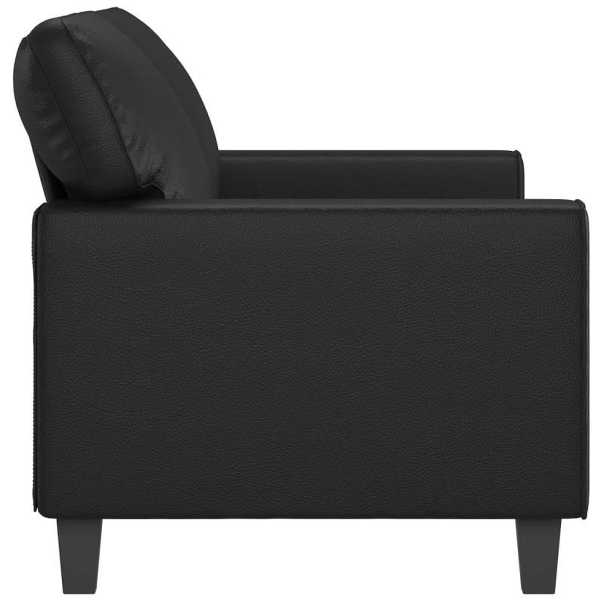 Voir la diapositive 4 : VIDAXL Canapé à 2 places Noir 140 cm Similicuir