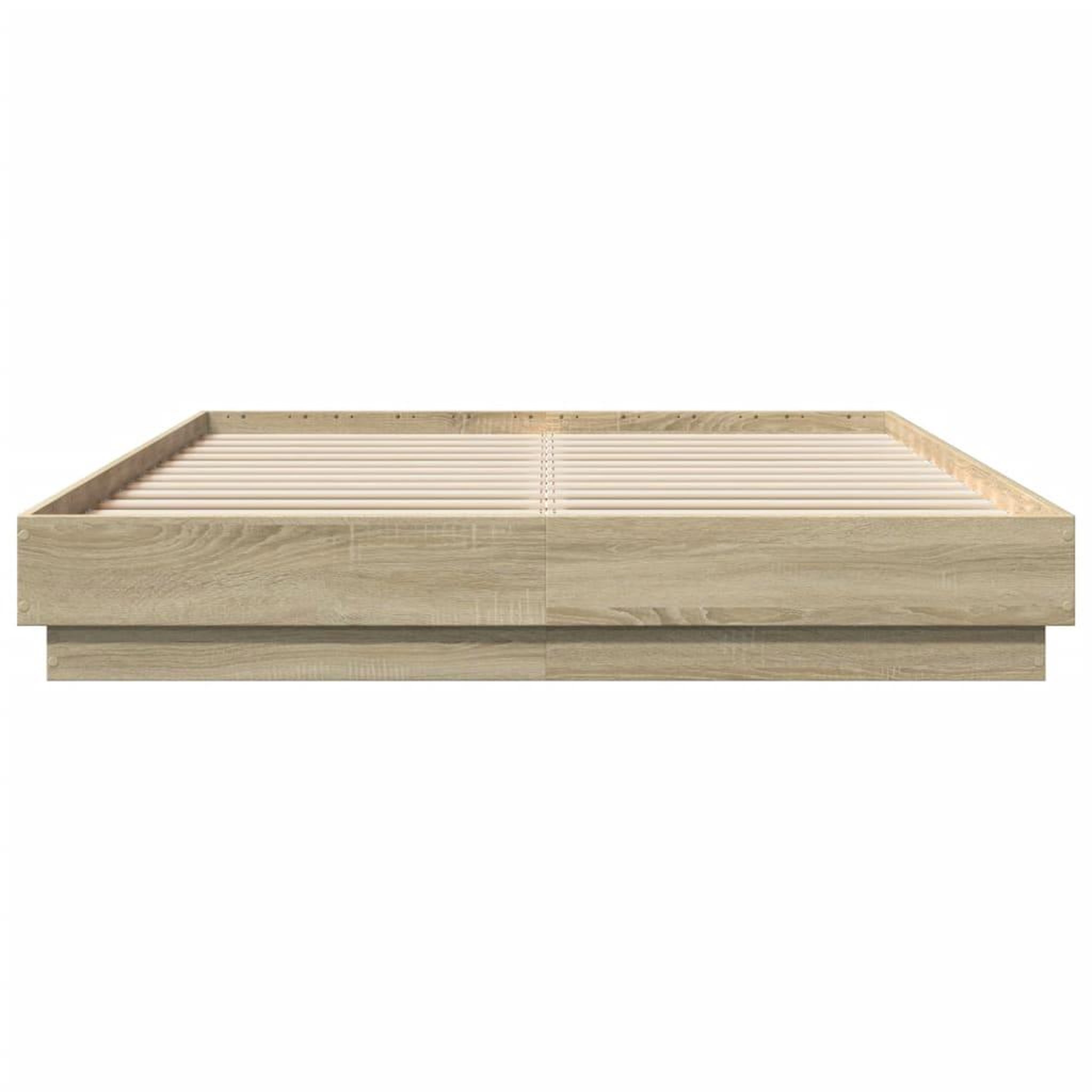 Voir la diapositive 4 : VIDAXL Cadre de lit sans matelas chene sonoma 140x200 cm