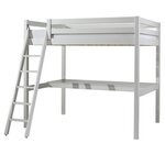 Paris Prix Lit Mezzanine Enfant & Plan de Travail  Pino  140x200cm Blanc