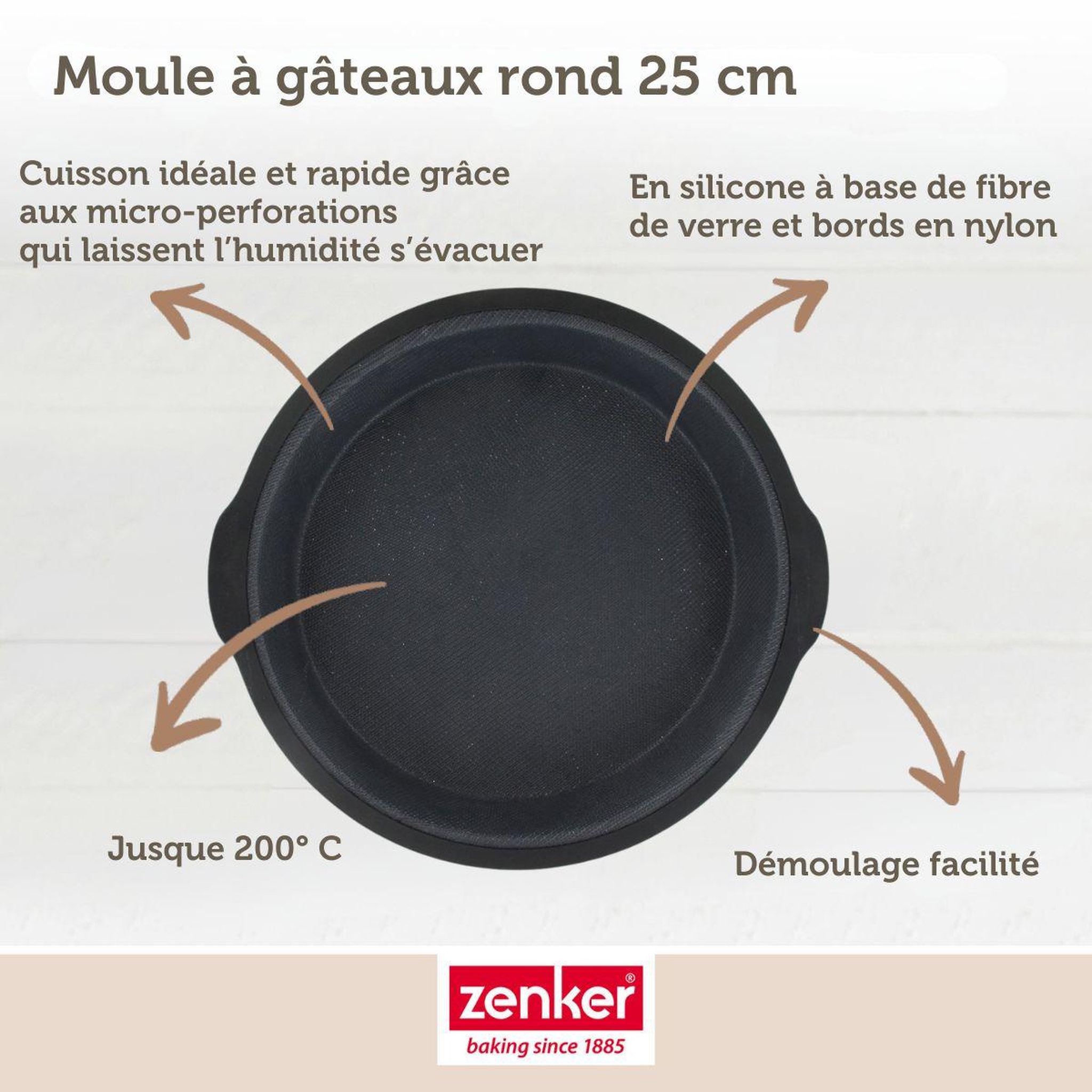 Voir la diapositive 6 : ZENKER Moule à manqué 25 cm zenker silicone fibre de verre