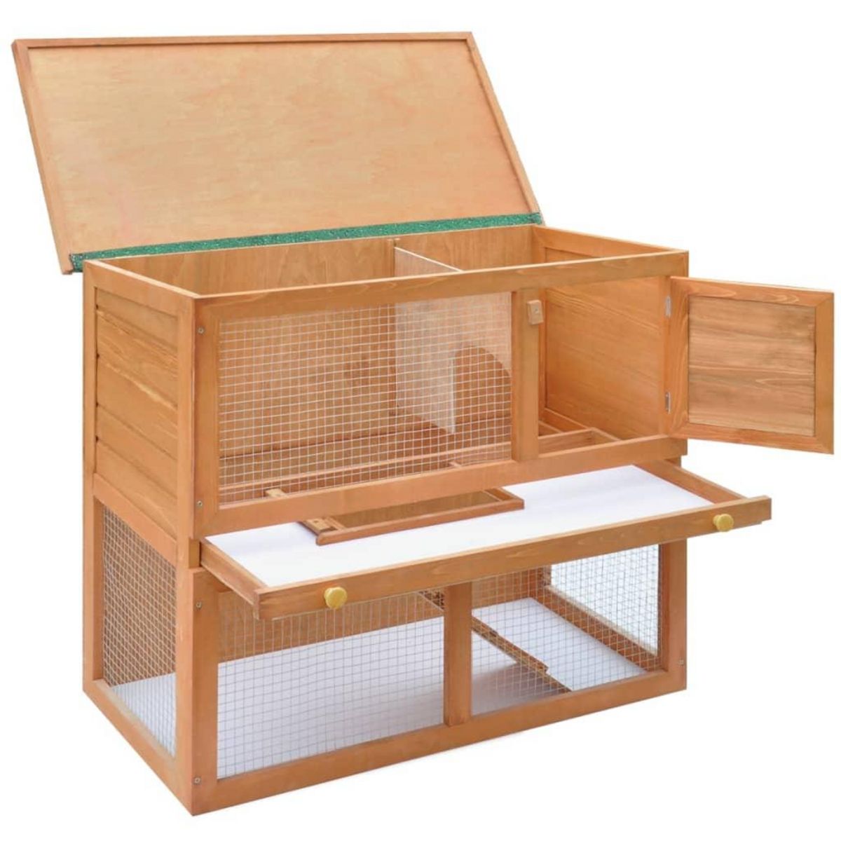 VIDAXL Clapier d'exterieur Enclos pour petits animaux 1 porte Bois
