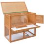 Voir la diapositive 4 : VIDAXL Clapier d'exterieur Enclos pour petits animaux 1 porte Bois