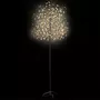 VIDAXL Sapin de Noël 220 LED blanc chaud Cerisier en fleurs 220 cm