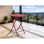 Voir la diapositive 2 : HESPERIDE Table de jardin ronde Greensboro Ø 60 cm Groseille - Hespéride