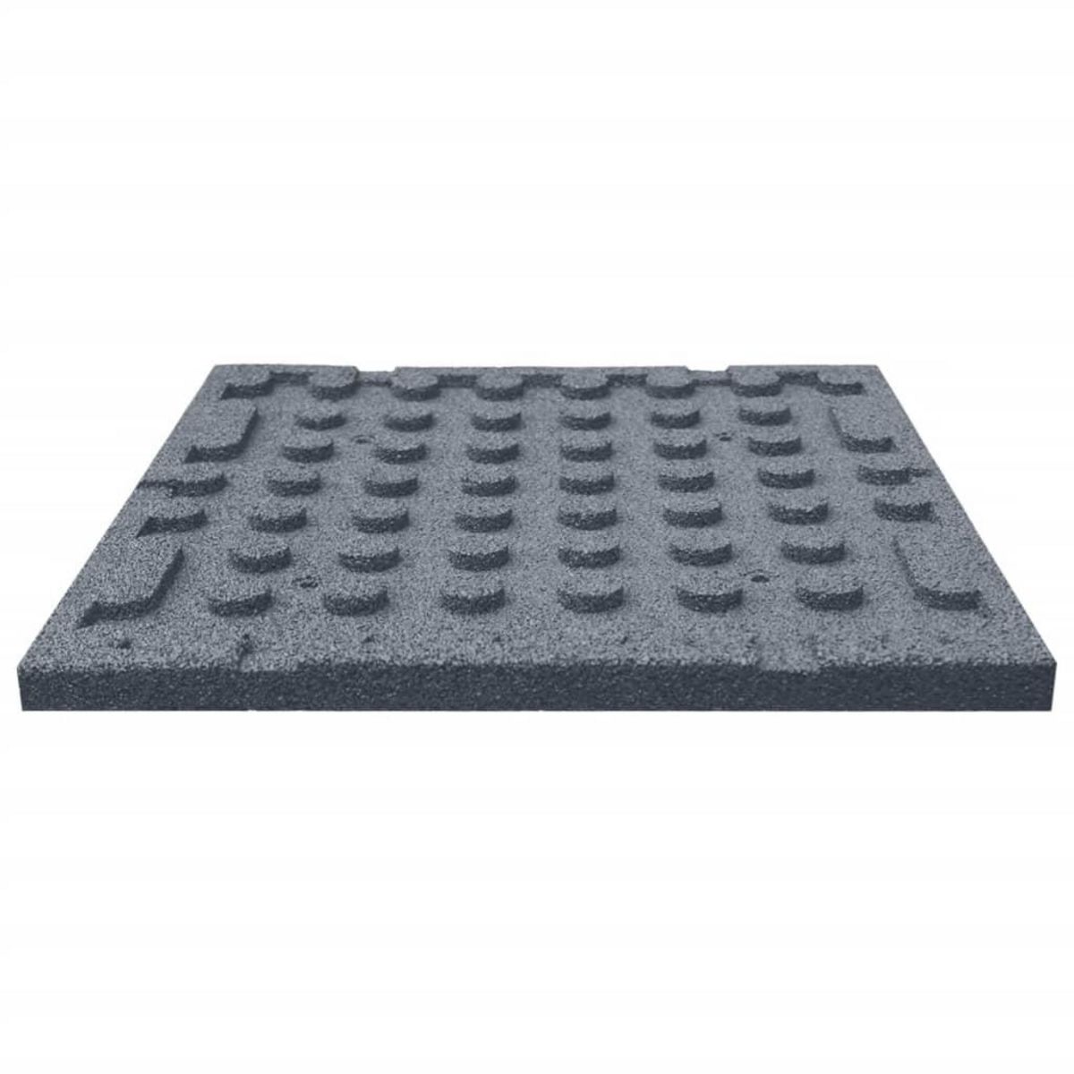 VIDAXL Carreaux de protection antichoc 12pcs Caoutchouc 50x50x3cm Gris