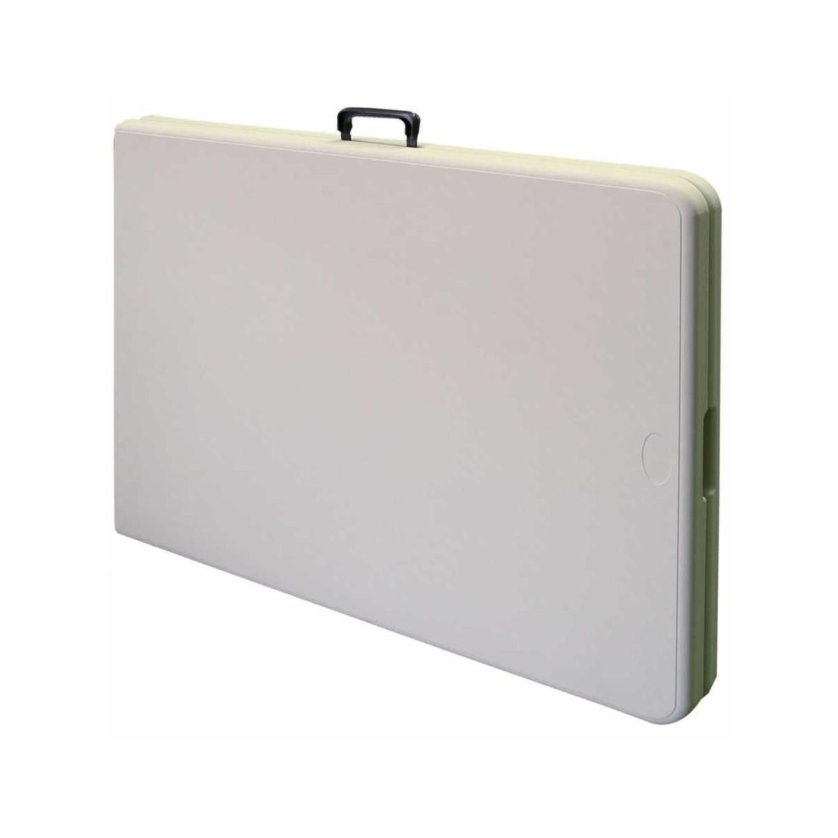 KZ GARDEN Table de jardin pliante 180x75xH74 cm Blanche Haute resistance Polypropylène Camping Réceptions KZ GARDEN