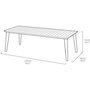 Voir la diapositive 4 : ALLIBERT by KETER Table de jardin - rectangulaire - gris graphite - en résine - 8 a 10 personnes - Lima - Allibert by KETER