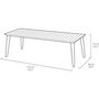 Voir la diapositive 4 : ALLIBERT by KETER Table de jardin - rectangulaire - gris graphite - en résine - 8 a 10 personnes - Lima - Allibert by KETER