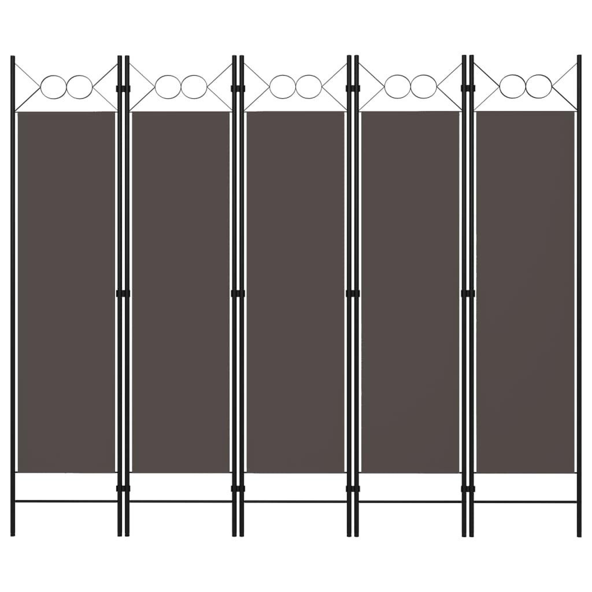 Voir la diapositive 1 : VIDAXL Cloison de separation 5 panneaux Anthracite 200x180 cm