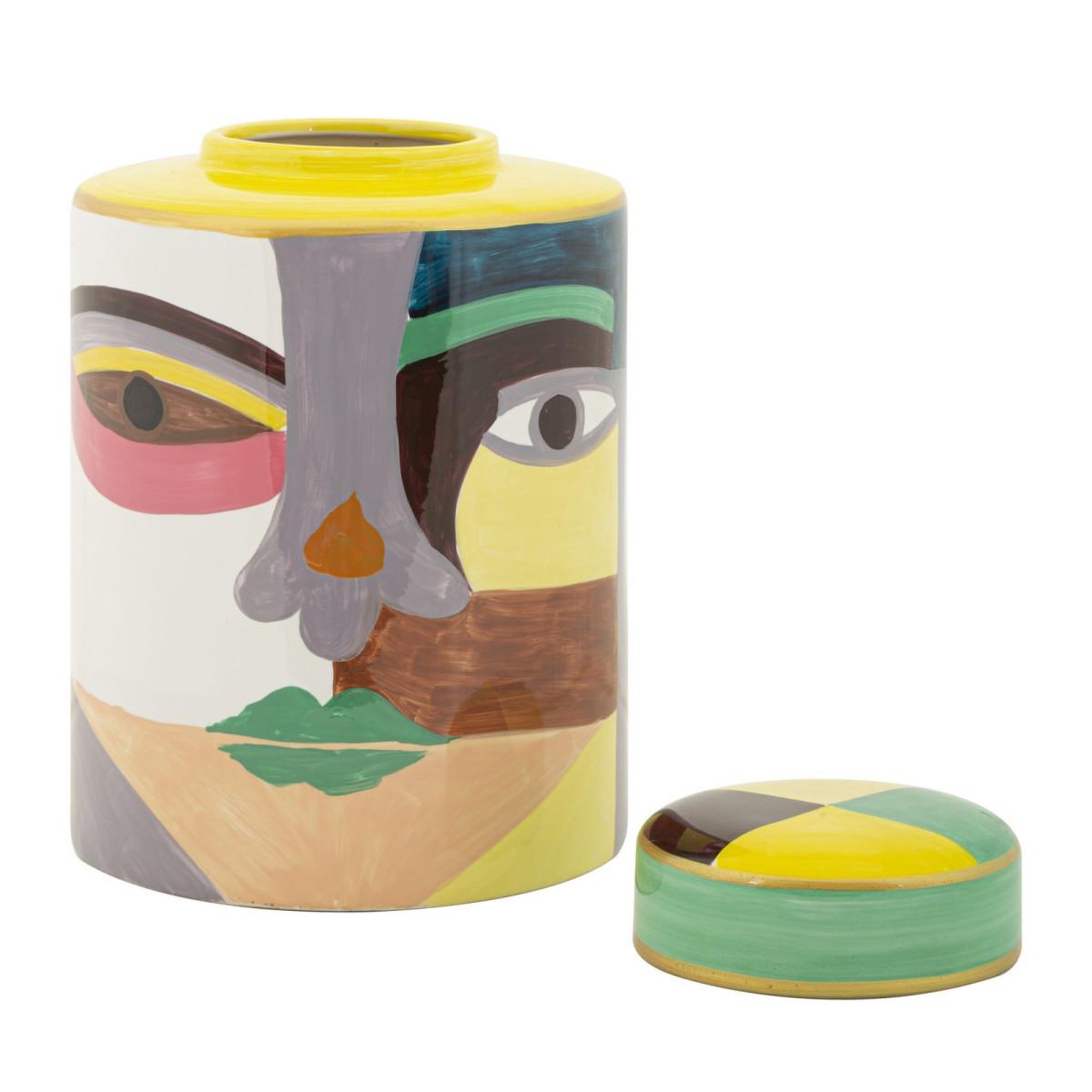 Voir la diapositive 2 : Paris Prix Vase design en céramique  piccassy  28cm multicolore