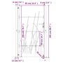 Voir la diapositive 6 : VIDAXL Portail de jardin 105x205 cm acier corten conception d'herbe