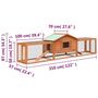 Voir la diapositive 6 : VIDAXL Clapier Pin massif et sapin 310x70x87 cm