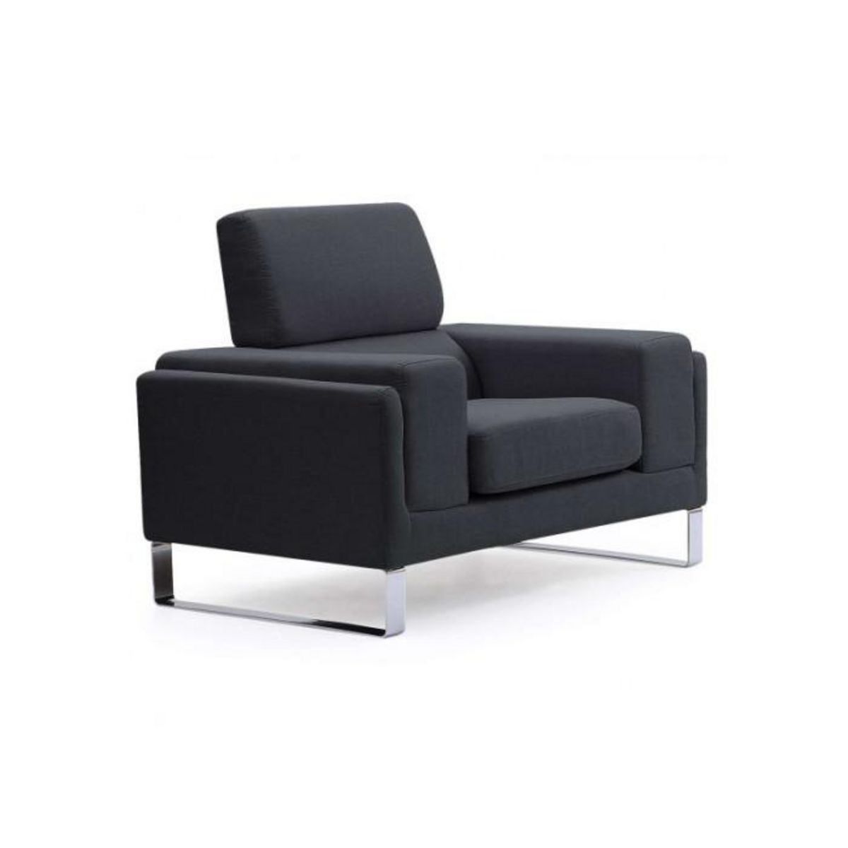 Paris Prix Fauteuil en Tissu  Ezekiel  104cm Noir