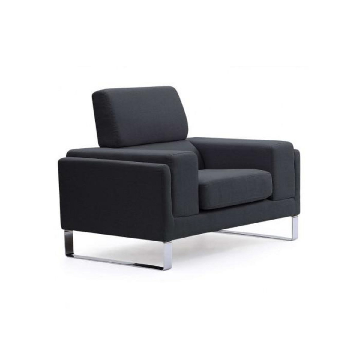 Paris Prix Fauteuil en Tissu  Ezekiel  104cm Noir