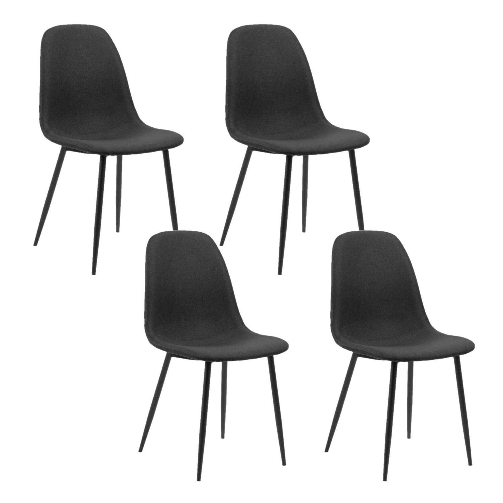 Voir la diapositive 1 : TOILINUX Lot de 4 chaises de salle à manger CLELIA