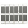Voir la diapositive 1 : VIDAXL Cloison de separation 6 panneaux Gris 210x165 cm Tissu