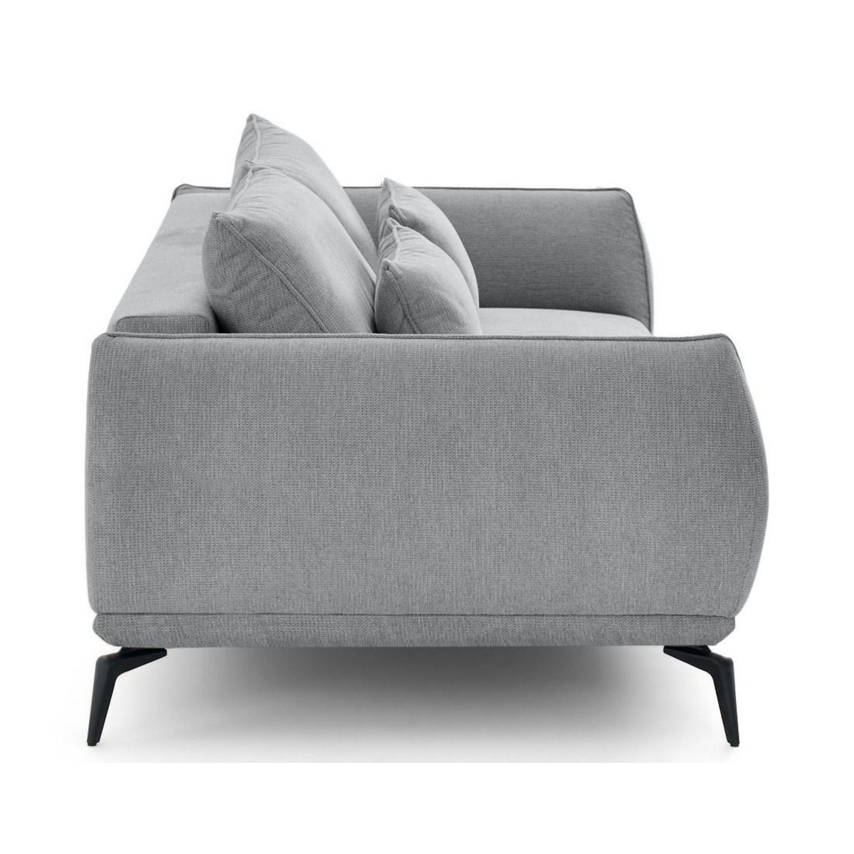 LISA DESIGN Arica - canapé droit 3 places convertible en tissu texturé