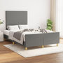 Voir la diapositive 1 : VIDAXL Cadre de lit sans matelas gris fonce 120x200 cm tissu