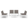 Voir la diapositive 3 : VIDAXL Salon de jardin 6 pcs avec coussins Plastique Blanc