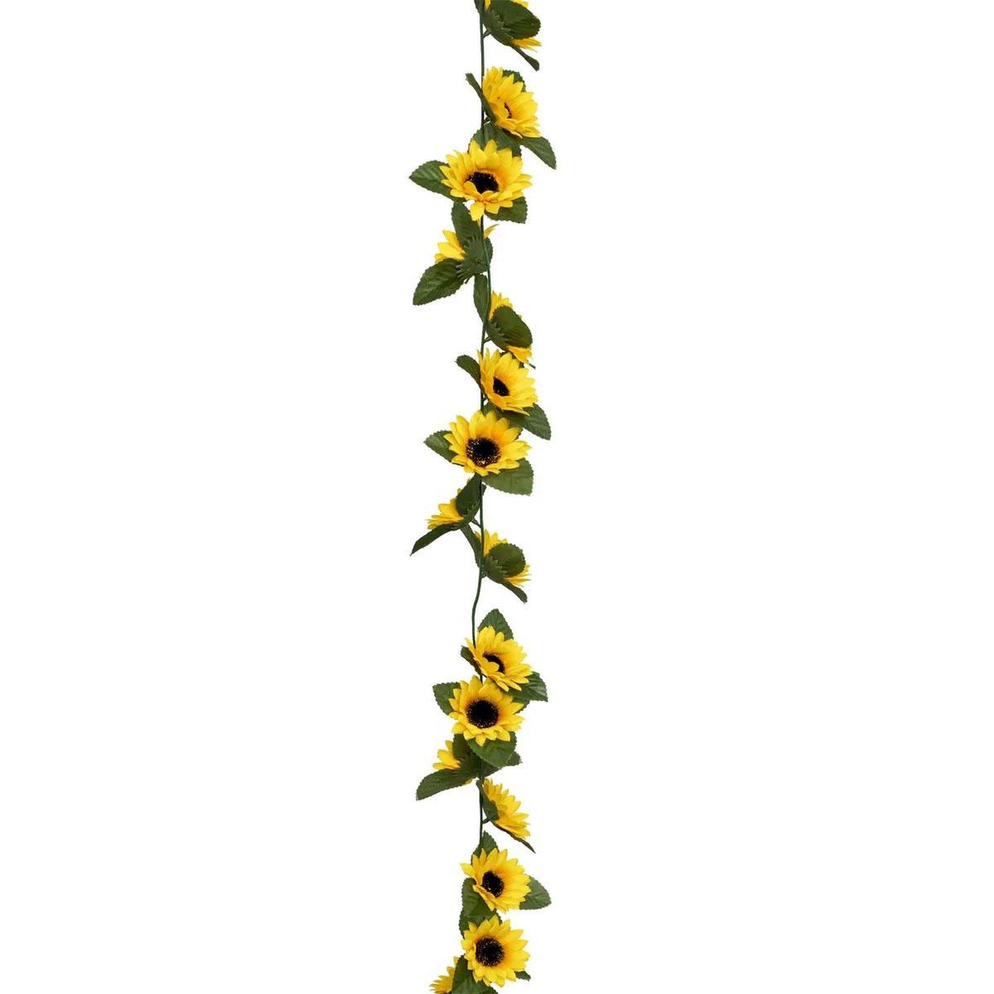 ATMOSPHERA Guirlande de tournesols artificiels  naki  180cm jaune