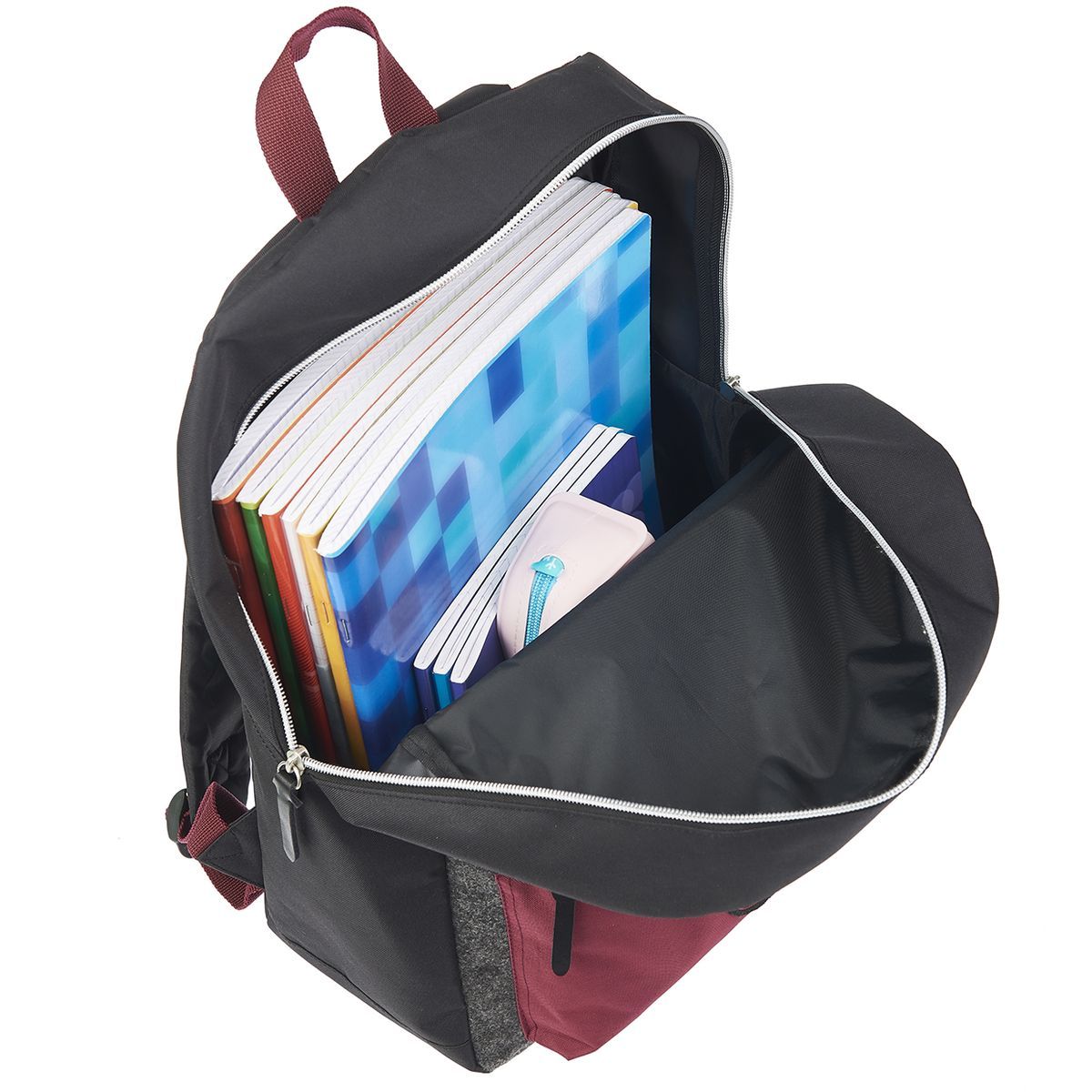 CHEVIGNON Sac à dos 1 compartiment gris et rouge 