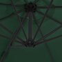 VIDAXL Parasol en porte-a-faux avec mat en acier Vert 300 cm