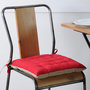 Voir la diapositive 2 : Lovely Casa Lot de 4 galettes de chaise 40x40 rouge et lin en coton