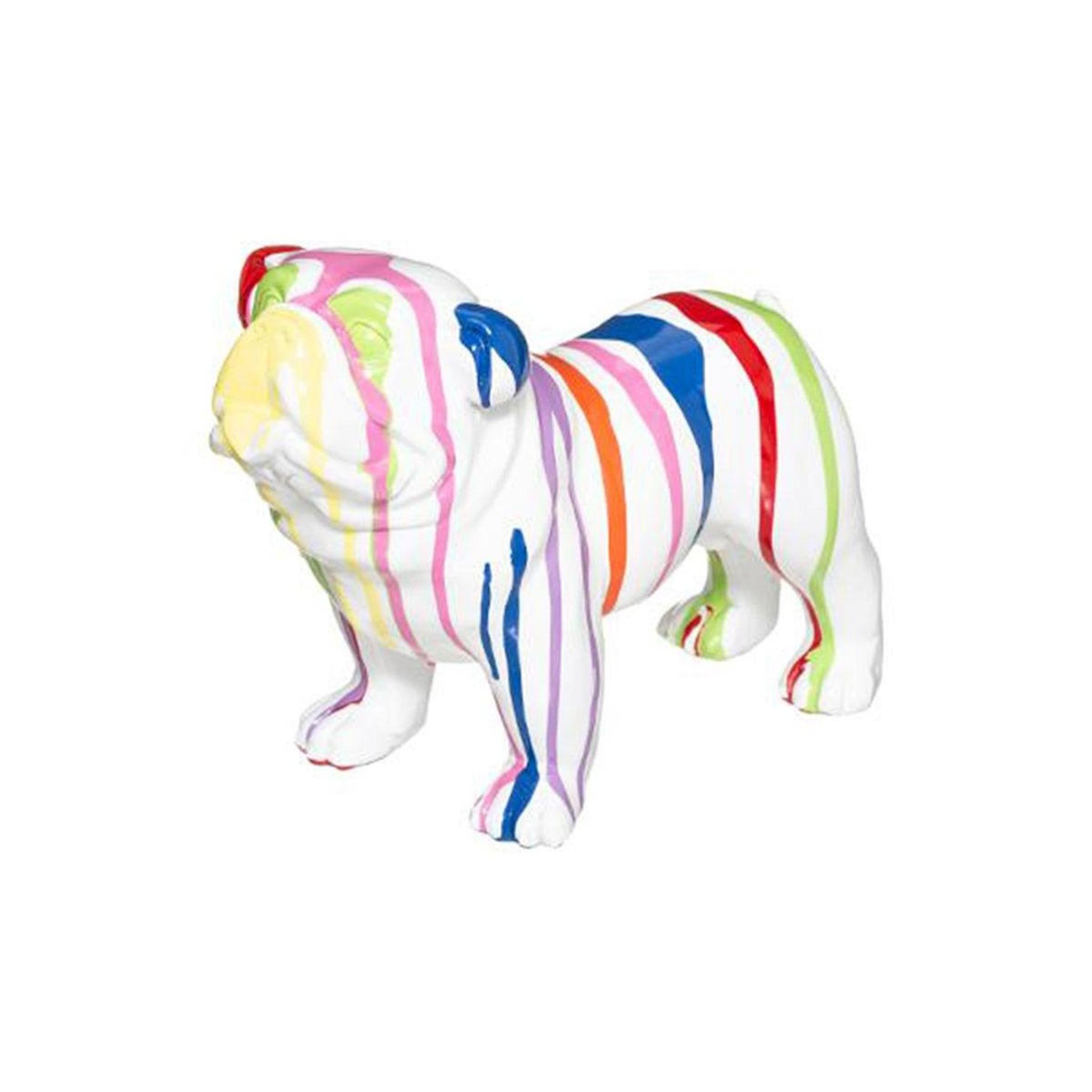 ATMOSPHERA Statuette Déco  Chien Peint  25cm Blanc