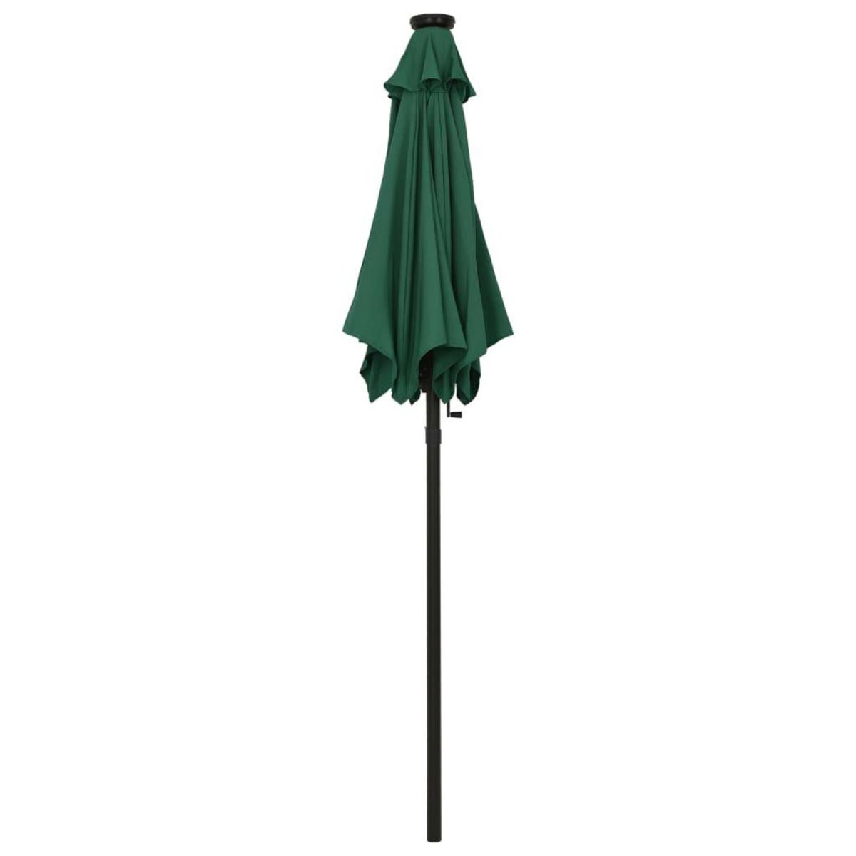 VIDAXL Parasol de jardin avec lumieres LED vert 200x211 cm aluminium