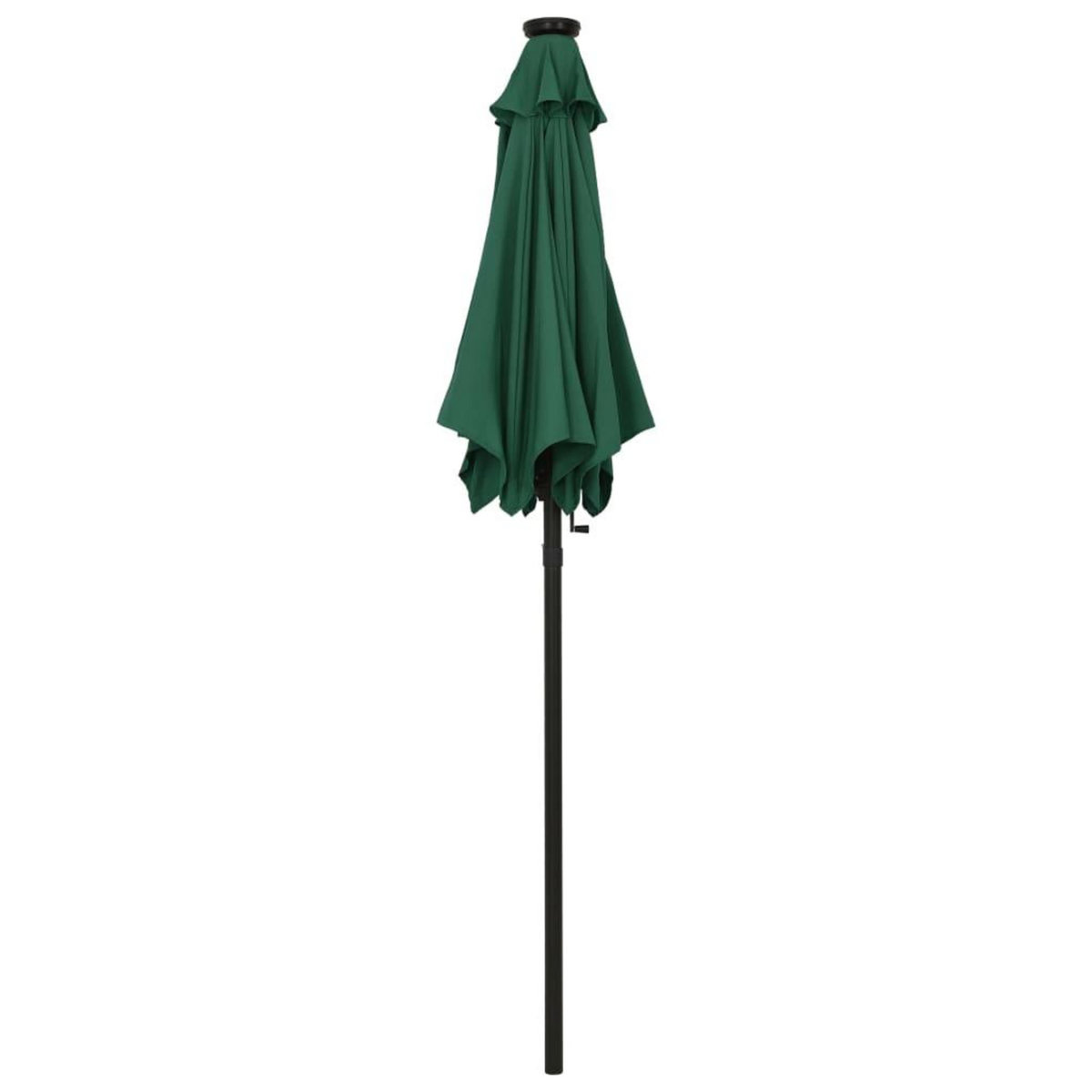 VIDAXL Parasol de jardin avec lumieres LED vert 200x211 cm aluminium