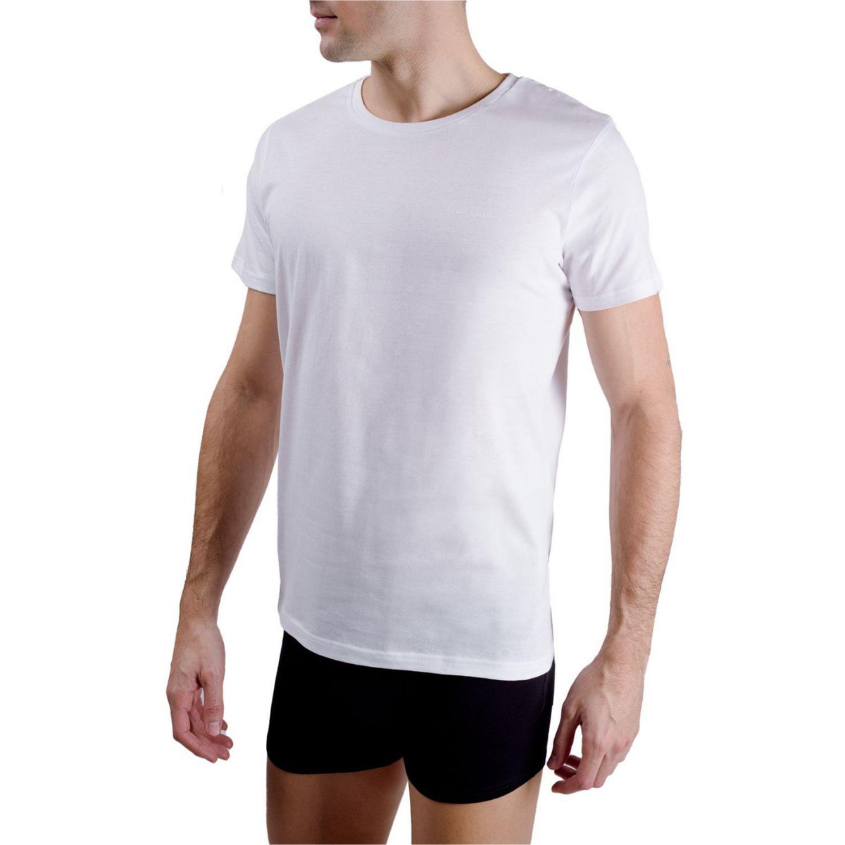 PIERRE CARDIN Lot de 2 t-shirts homme en col v avec broderie sur la poitrine