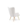 Voir la diapositive 6 : Fauteuil tissu bouclette blanc SVEN