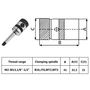 Voir la diapositive 6 : VIDAXL Mandrin de taraudage B16 et tige MT2 de filetage interne M2-M13