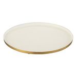 Paris Prix Plateau de Service Déco en Métal  Pearly  41cm Blanc