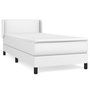 Voir la diapositive 2 : VIDAXL Sommier a lattes de lit avec matelas Blanc 80x200 cm Similicuir