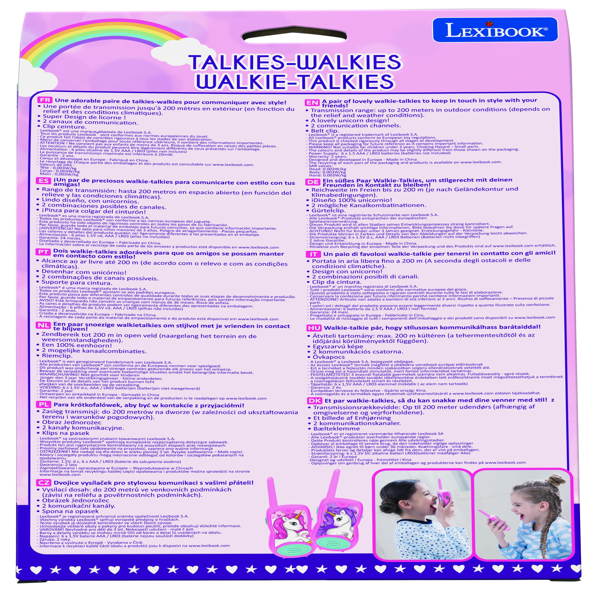 Voir la diapositive 6 : Lexibook Talkies-Walkies Licorne portée 200m