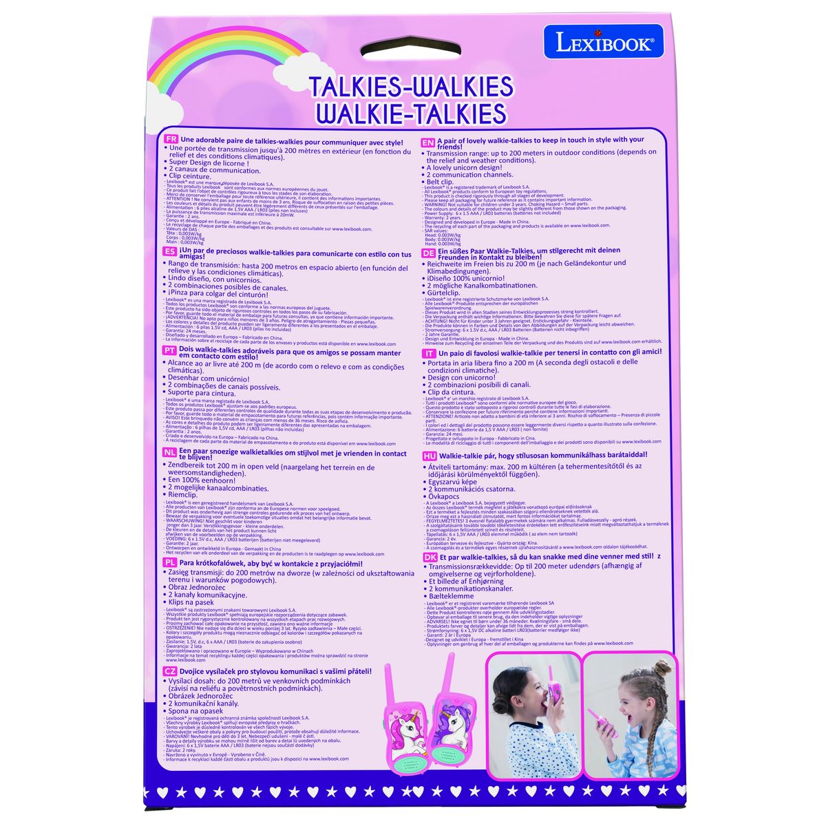 Lexibook Talkies-Walkies Licorne portée 200m
