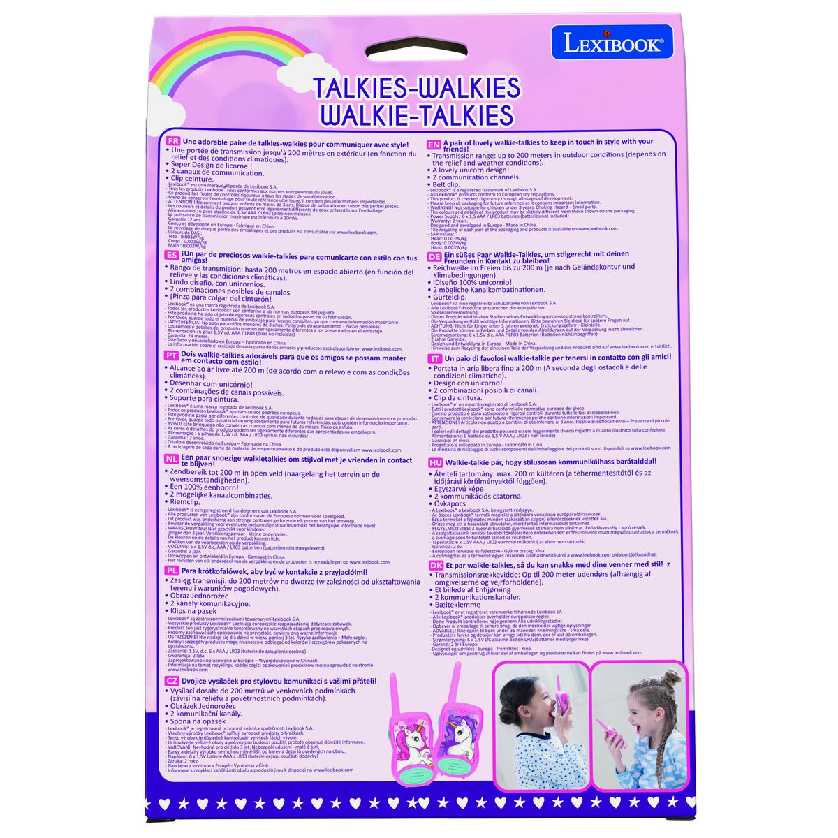 Lexibook Talkies-Walkies Licorne portée 200m