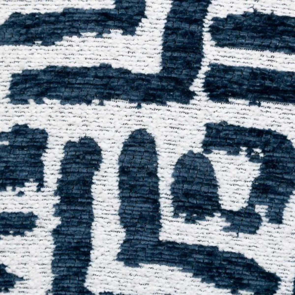 ATMOSPHERA Housse de Coussin Chenille  Jeni  40x40cm Bleu Égéen